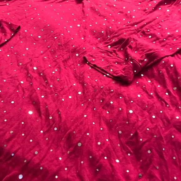 Cathy Daniel’s size large pink 3/4 sleeve tee silver bling, oversized - Picture 5 of 12